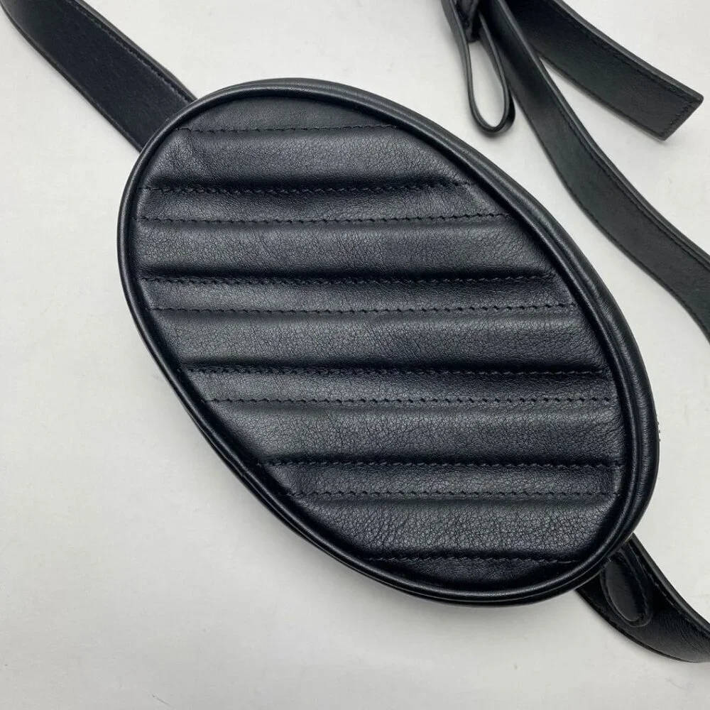 ARITZIA Auxiliary Leather Belt Bag Fanny Hip Pack Black - Picture 4 of 13